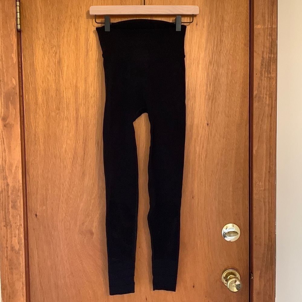 Free People Intimately Black Mesh Panel Leggings